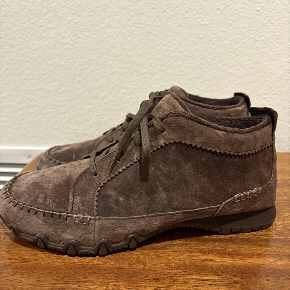 Skechers Shoes Womens Size 10 Brown Relaxed Fit Memory Foam Chukka Suede 44706 - Picture 1 of 10